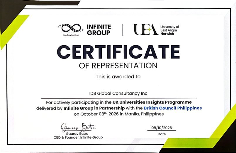 Certificate supplied for University of East Anglia · Infinite Group